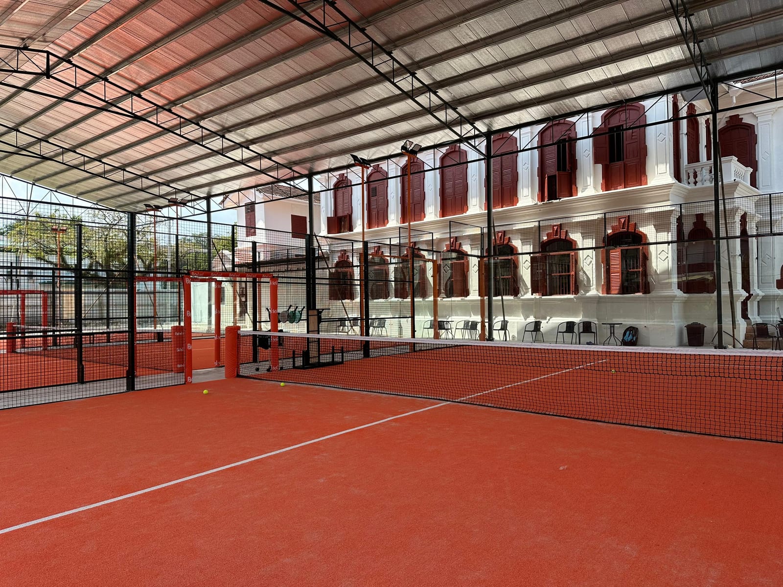 Covered padel courts